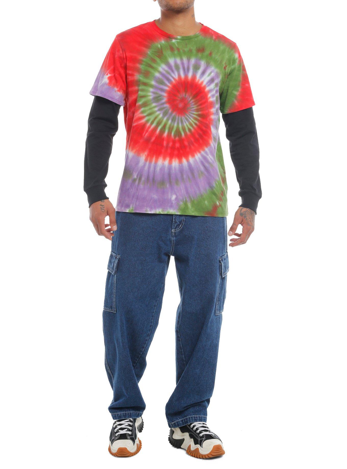 Our Universe Disney Hocus Pocus Max Tie-Dye Twofer Long-Sleeve T-Shirt, MULTI, alternate