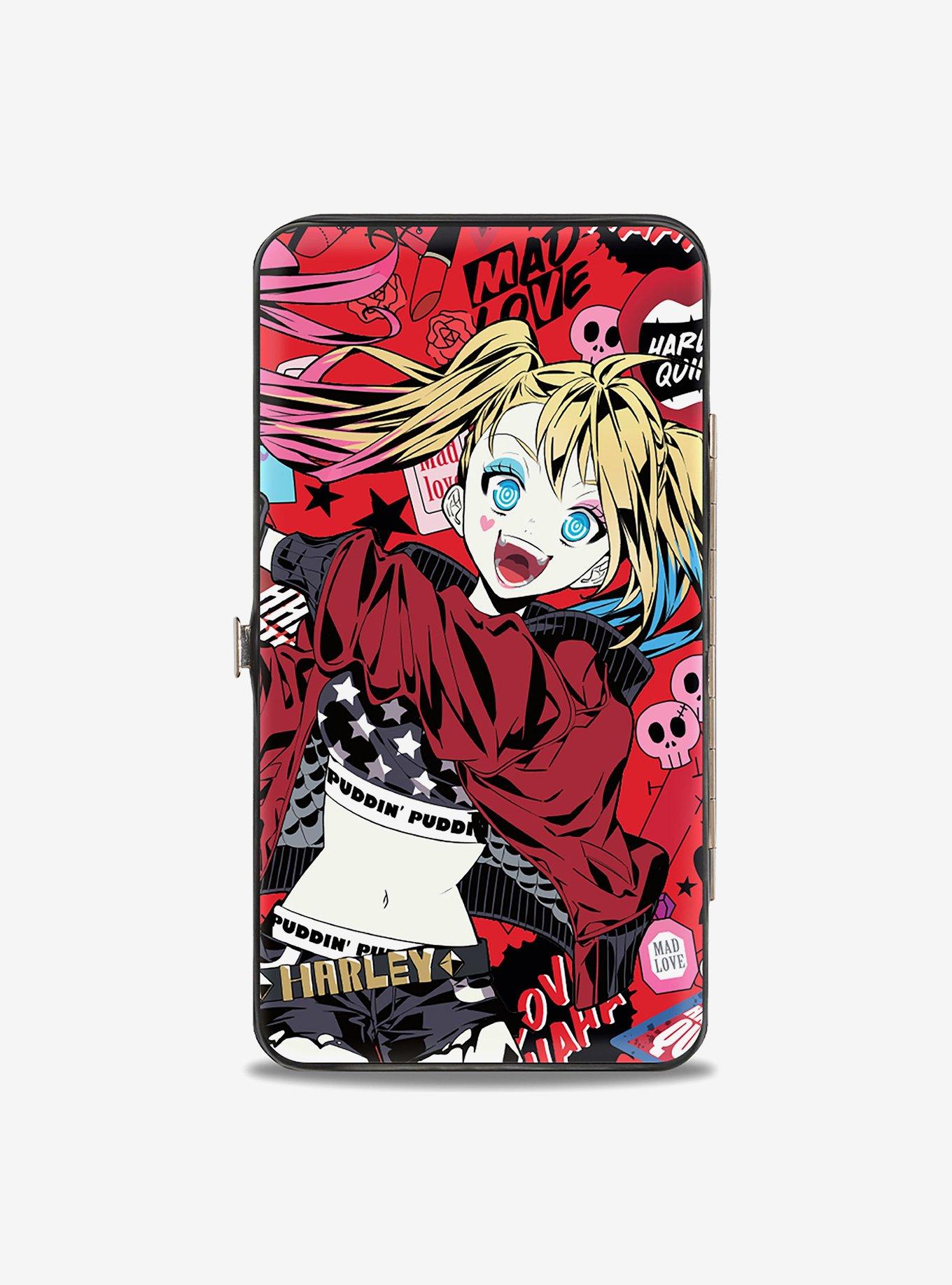 DC Comics Harley Quinn Pudding Anime Poses and Icons Hinged Wallet, , alternate