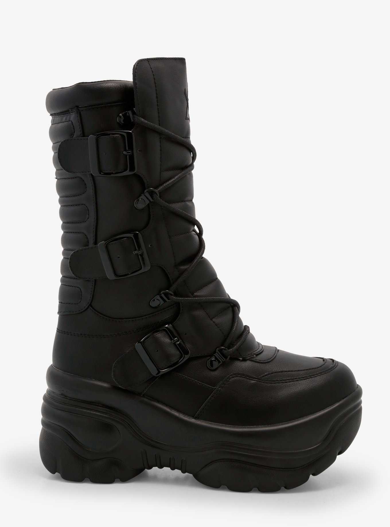 YRU Black Matrix Platform Combat Boots, , hi-res