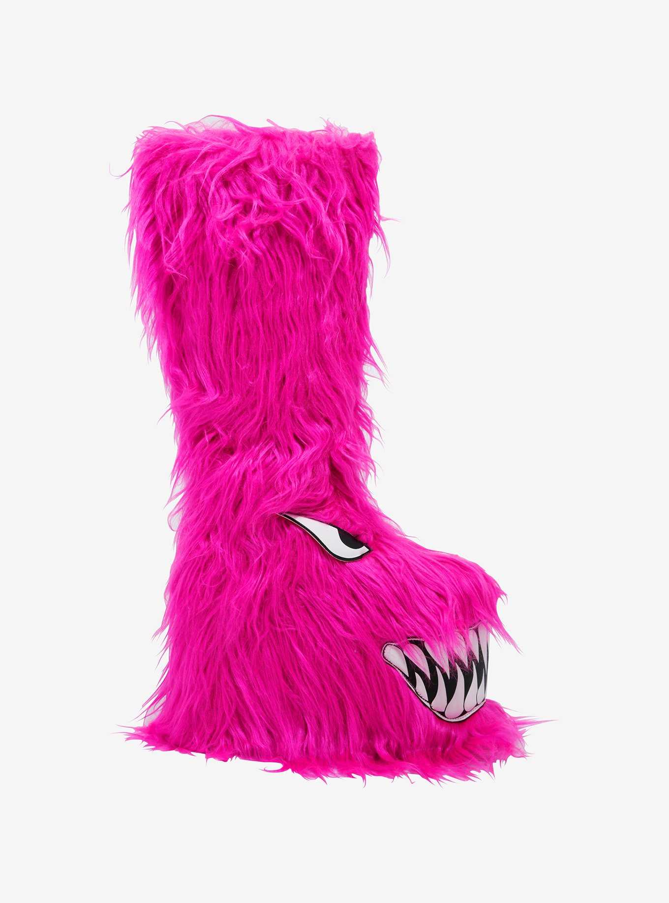 YRU Pink Boogie Monster Fuzzy Platform Boots, , hi-res