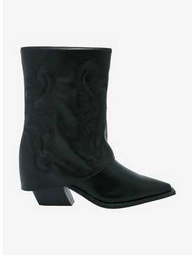 Azalea Wang Black Foldover Western Boots, , hi-res
