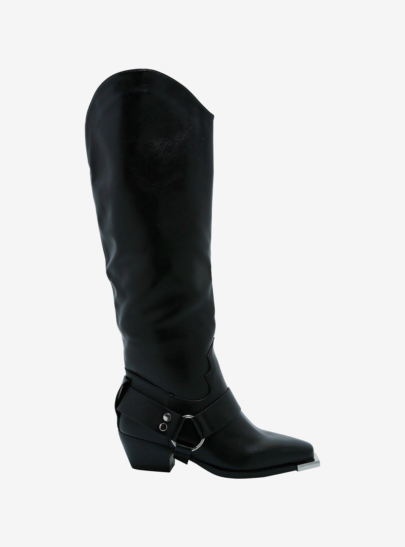 Azalea Wang Motorcycle O-Ring Knee-High Boots, , hi-res
