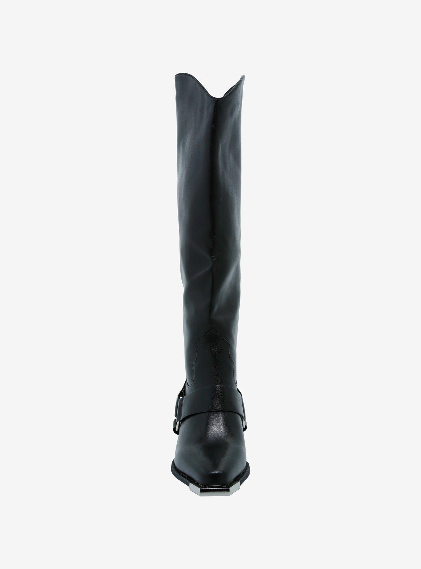 Azalea Wang Motorcycle O-Ring Knee-High Boots, MULTI, alternate