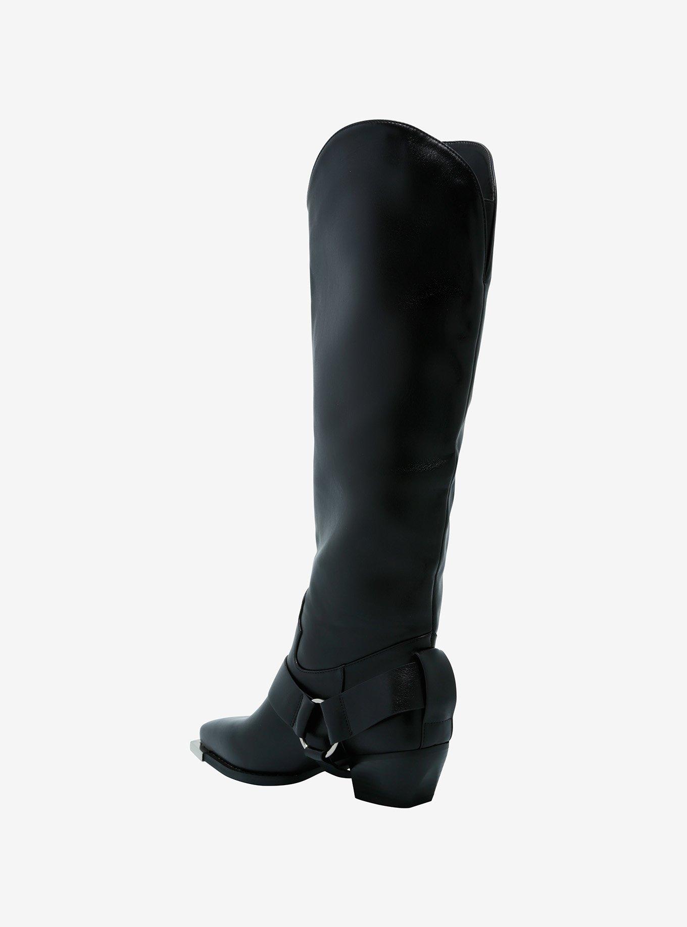 Azalea Wang Motorcycle O-Ring Knee-High Boots, MULTI, alternate