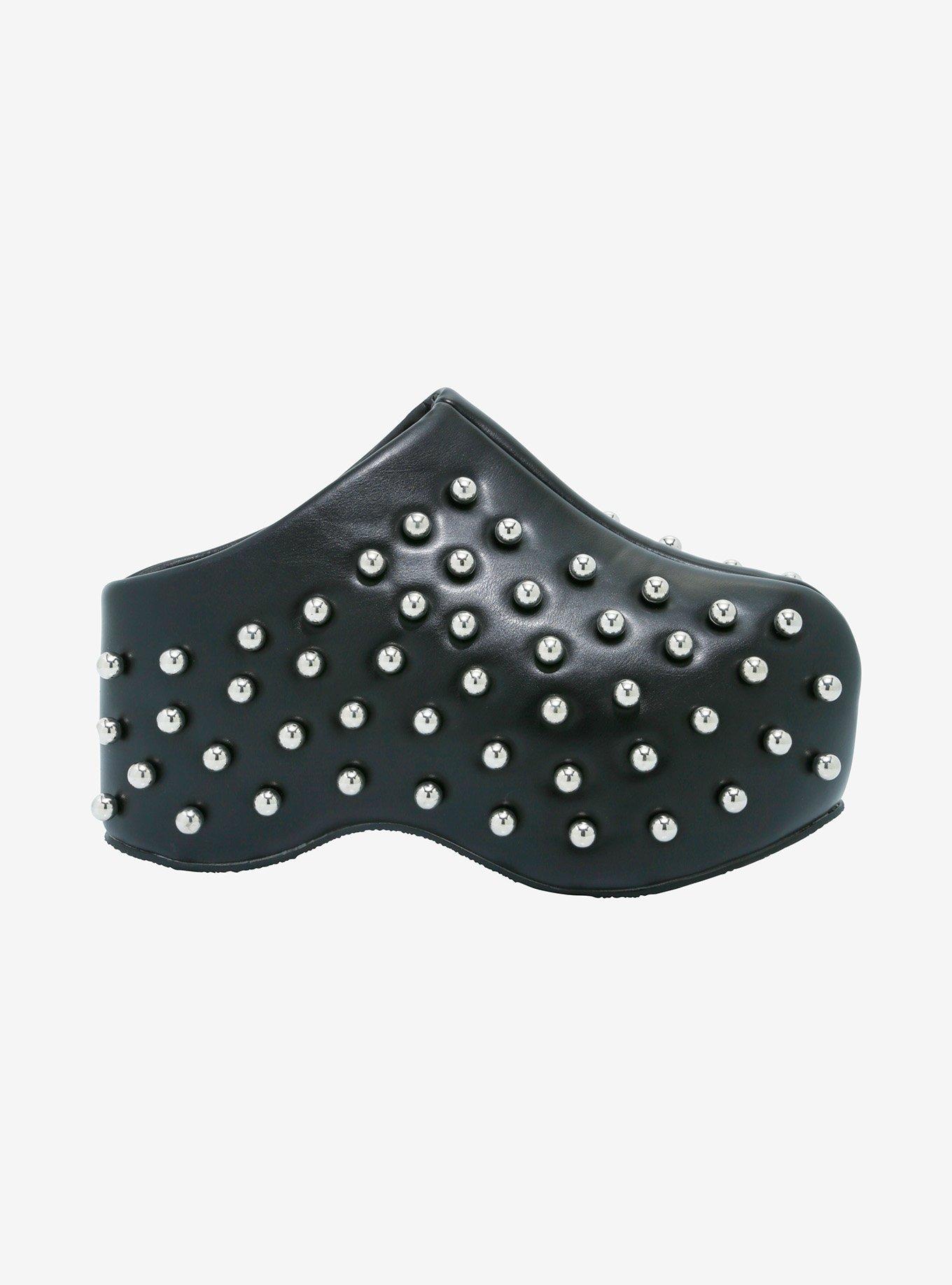 Azalea Wang Black Sphere Studded Clogs, MULTI, alternate