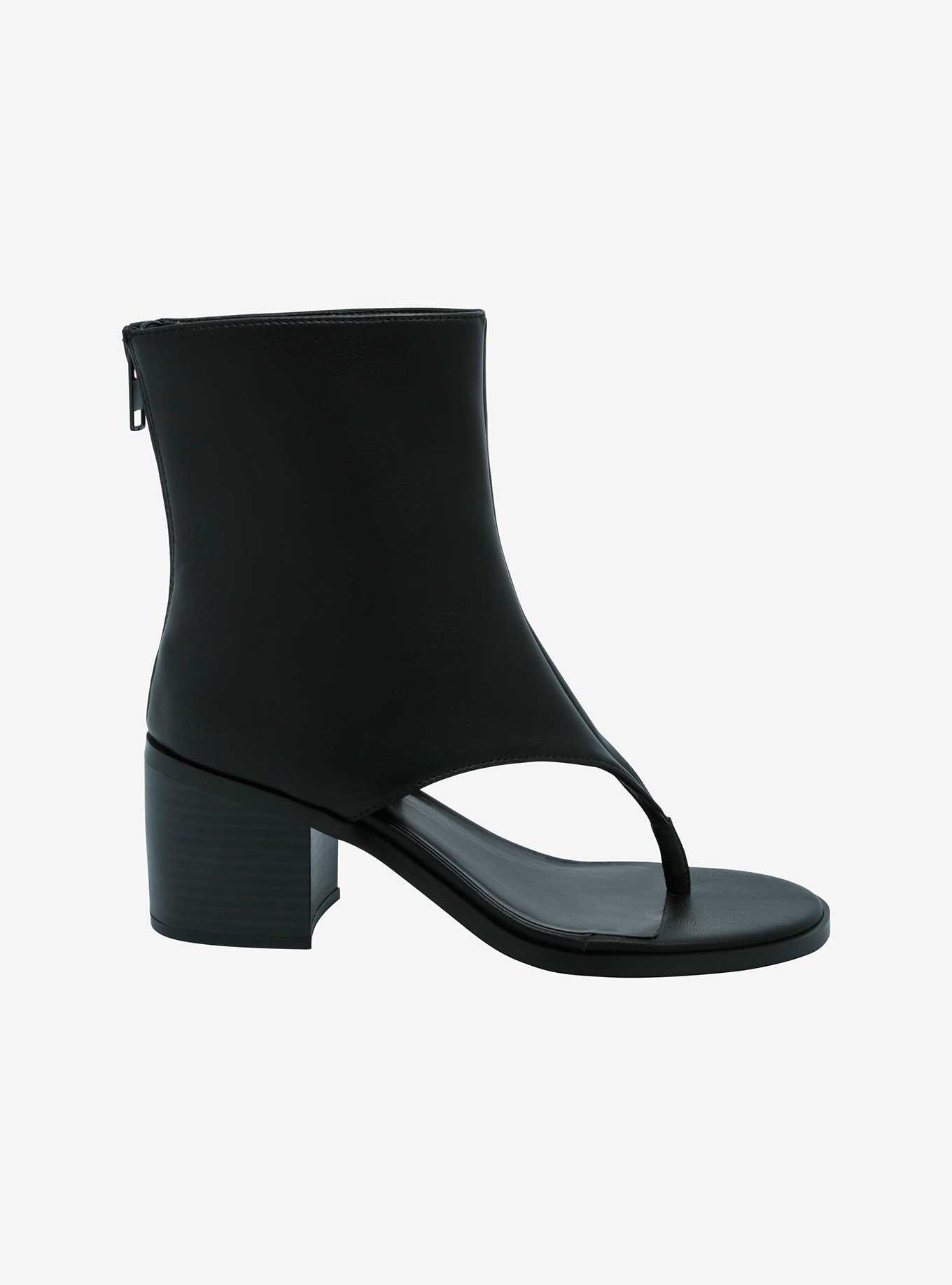 Azalea Wang Black Boot Sandals, , hi-res