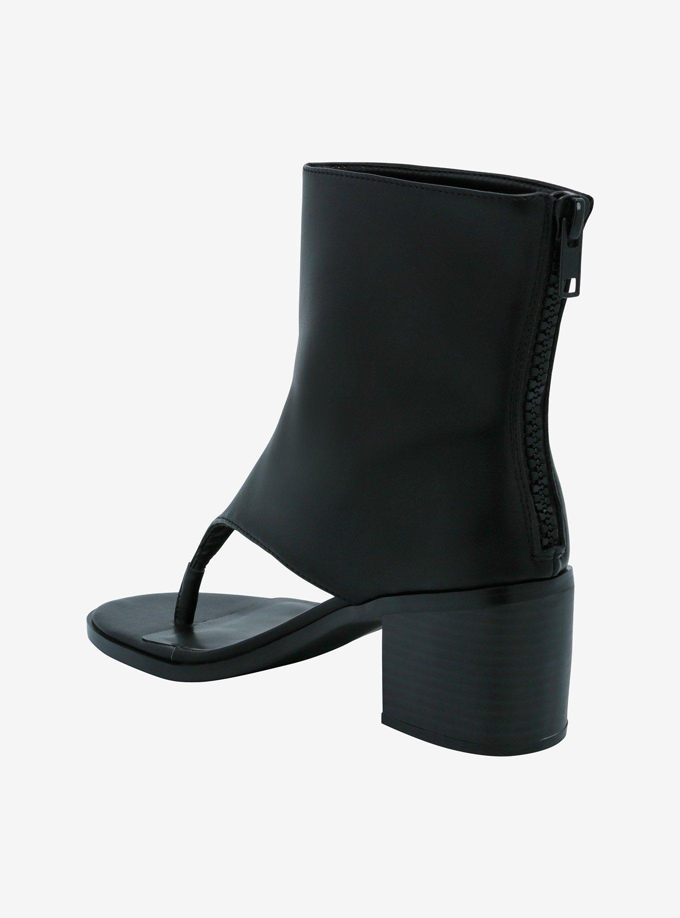 Azalea Wang Black Boot Sandals, MULTI, alternate