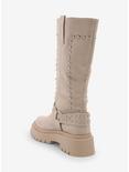 Azalea Wang Beige Studded Knee-High Platform Boots, MULTI, alternate
