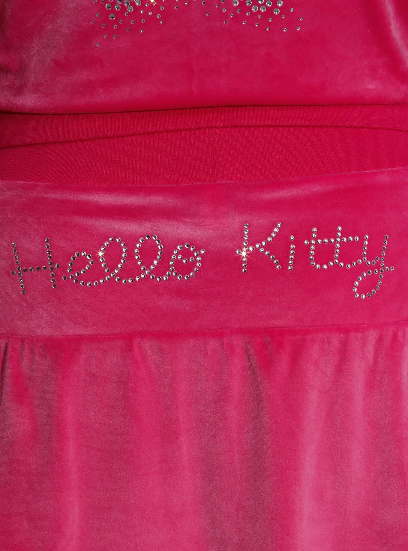 Hello Kitty Rhinestone Pink Velour Skirt Plus