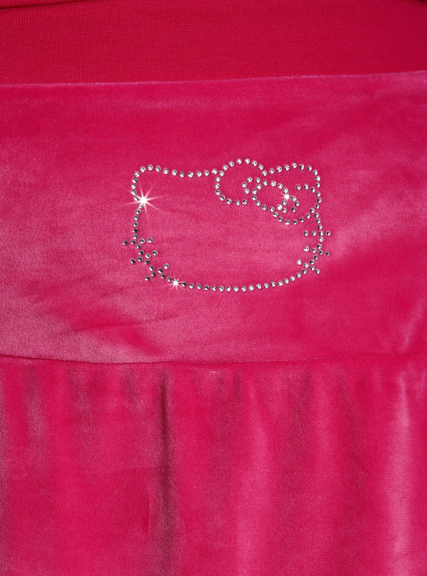 Hello Kitty Rhinestone Pink Velour Skirt Plus Size, MULTI, alternate