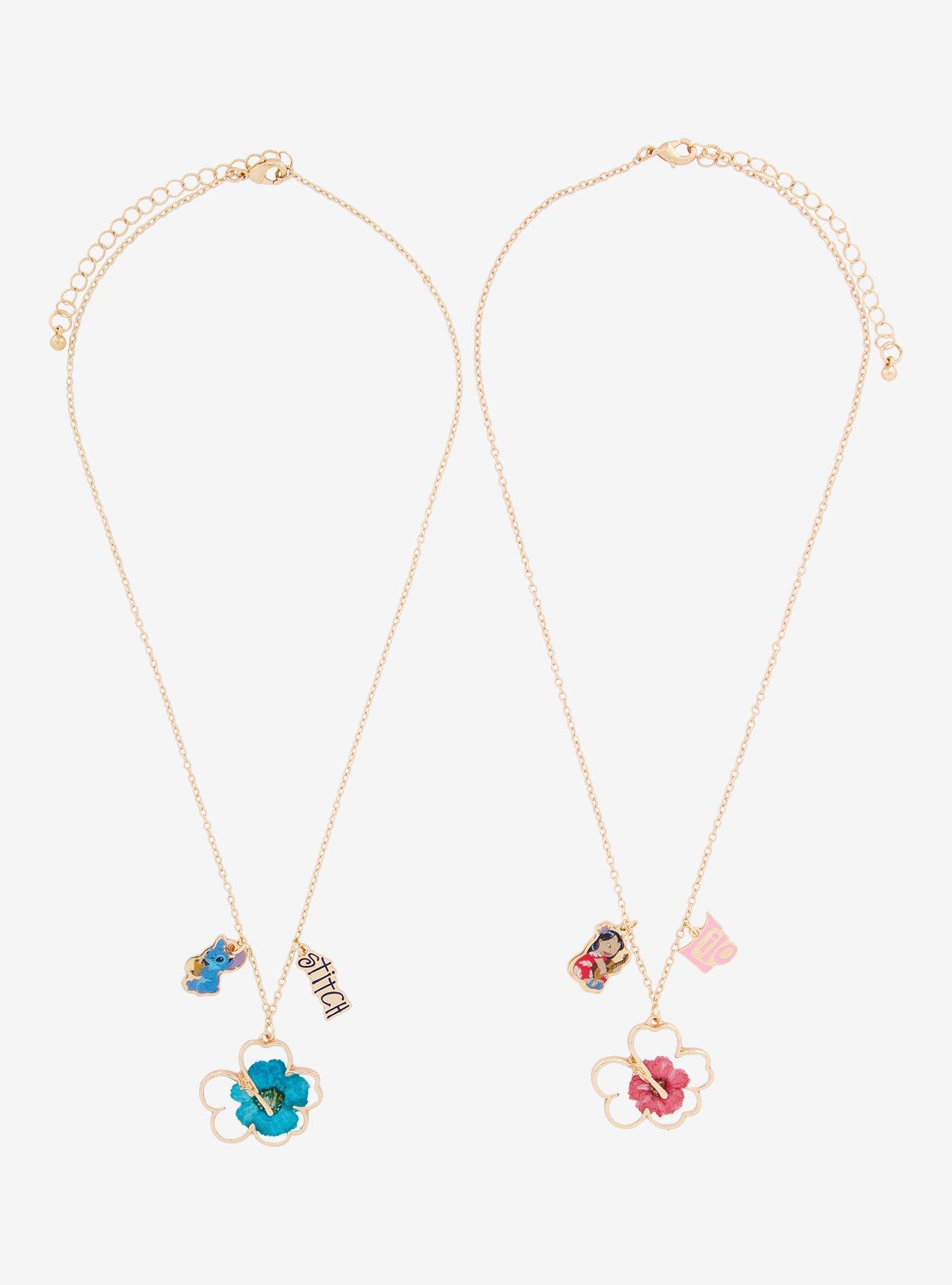 Disney Lilo & Stitch Floral Bestie Necklace Set - BoxLunch Exclusive, , alternate