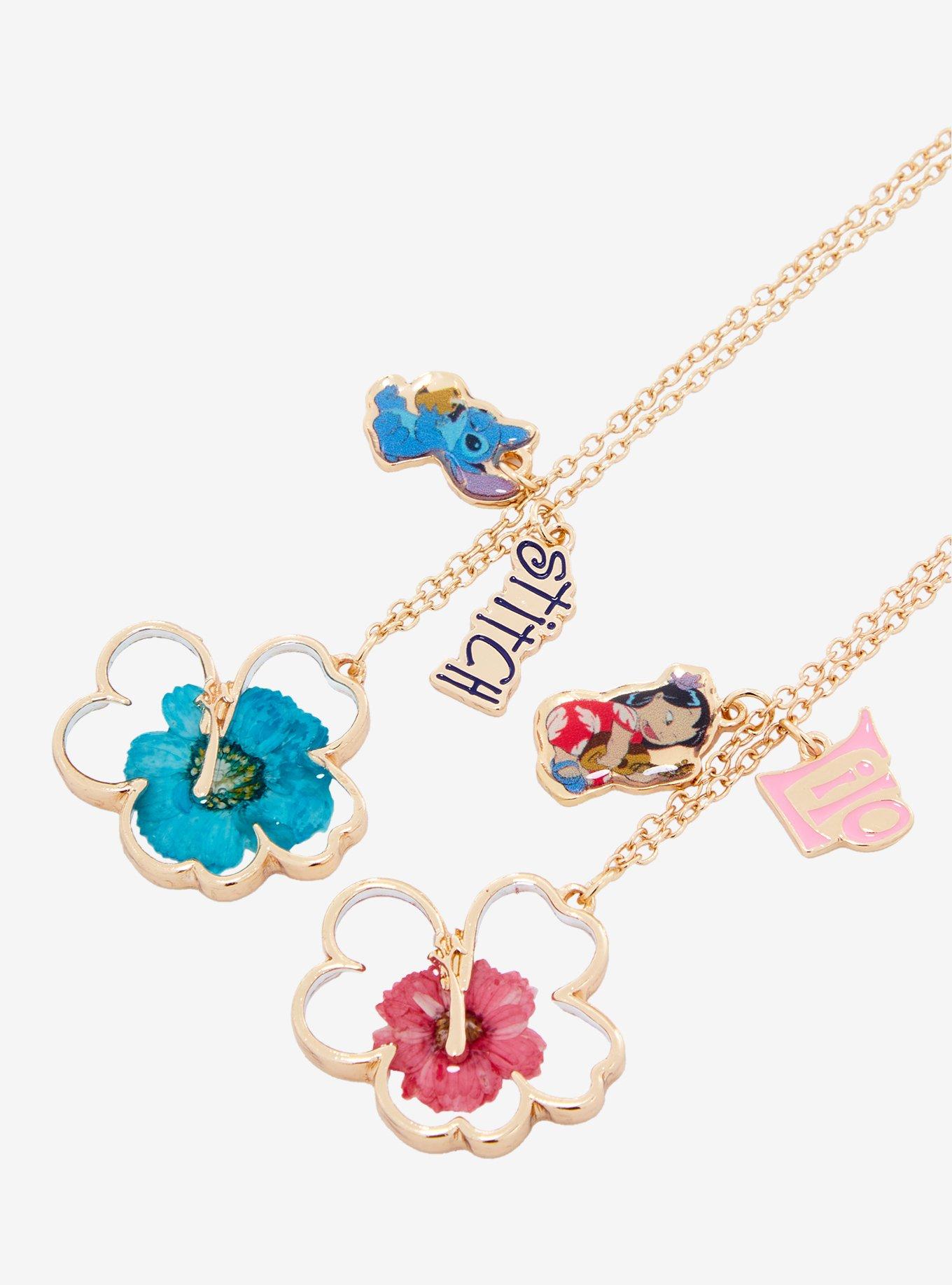 Disney Lilo & Stitch Floral Bestie Necklace Set - BoxLunch Exclusive, , alternate