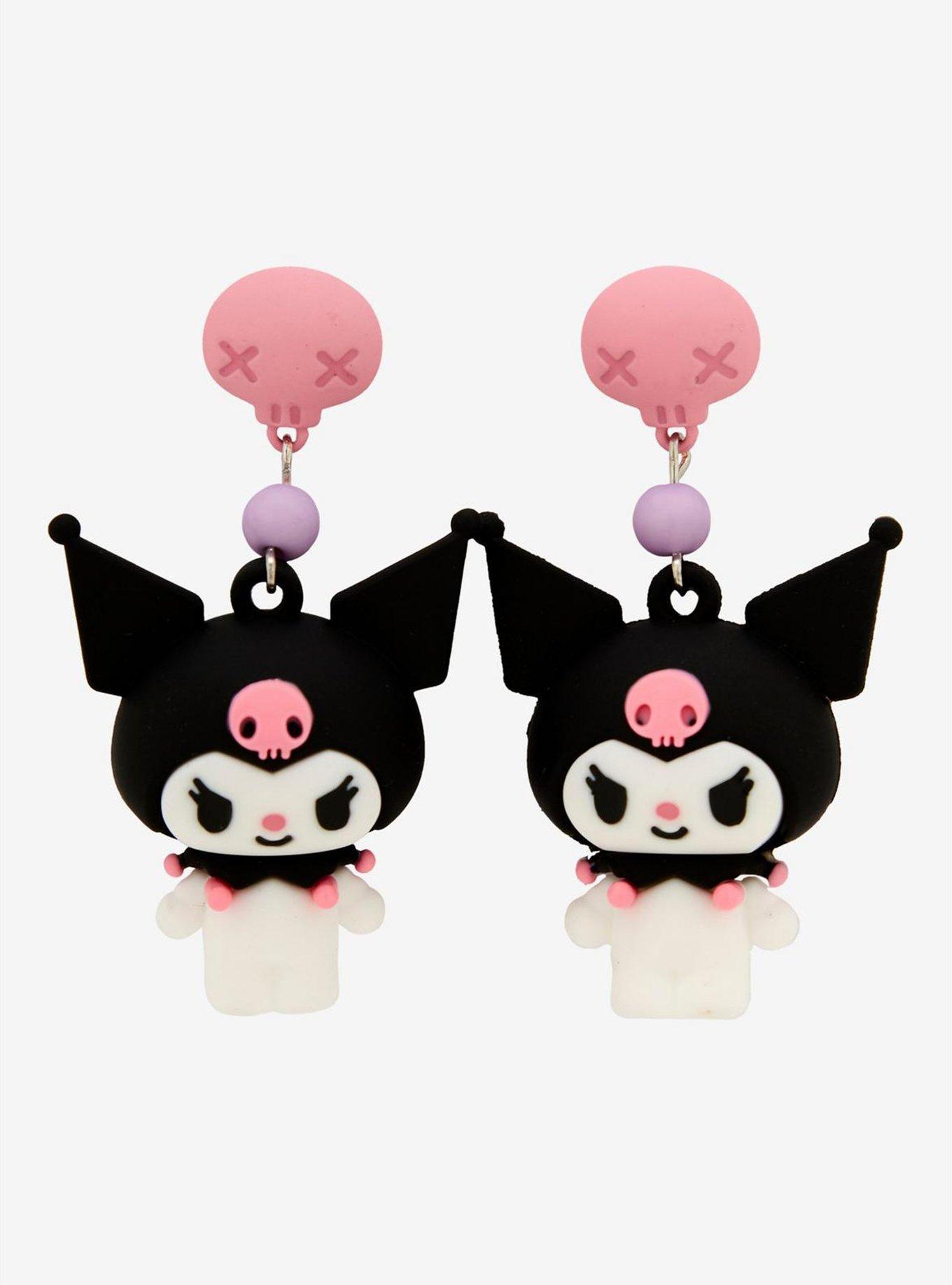 Sanrio Kuromi Skull Figural Earrings &mdash; BoxLunch Exclusive, , alternate