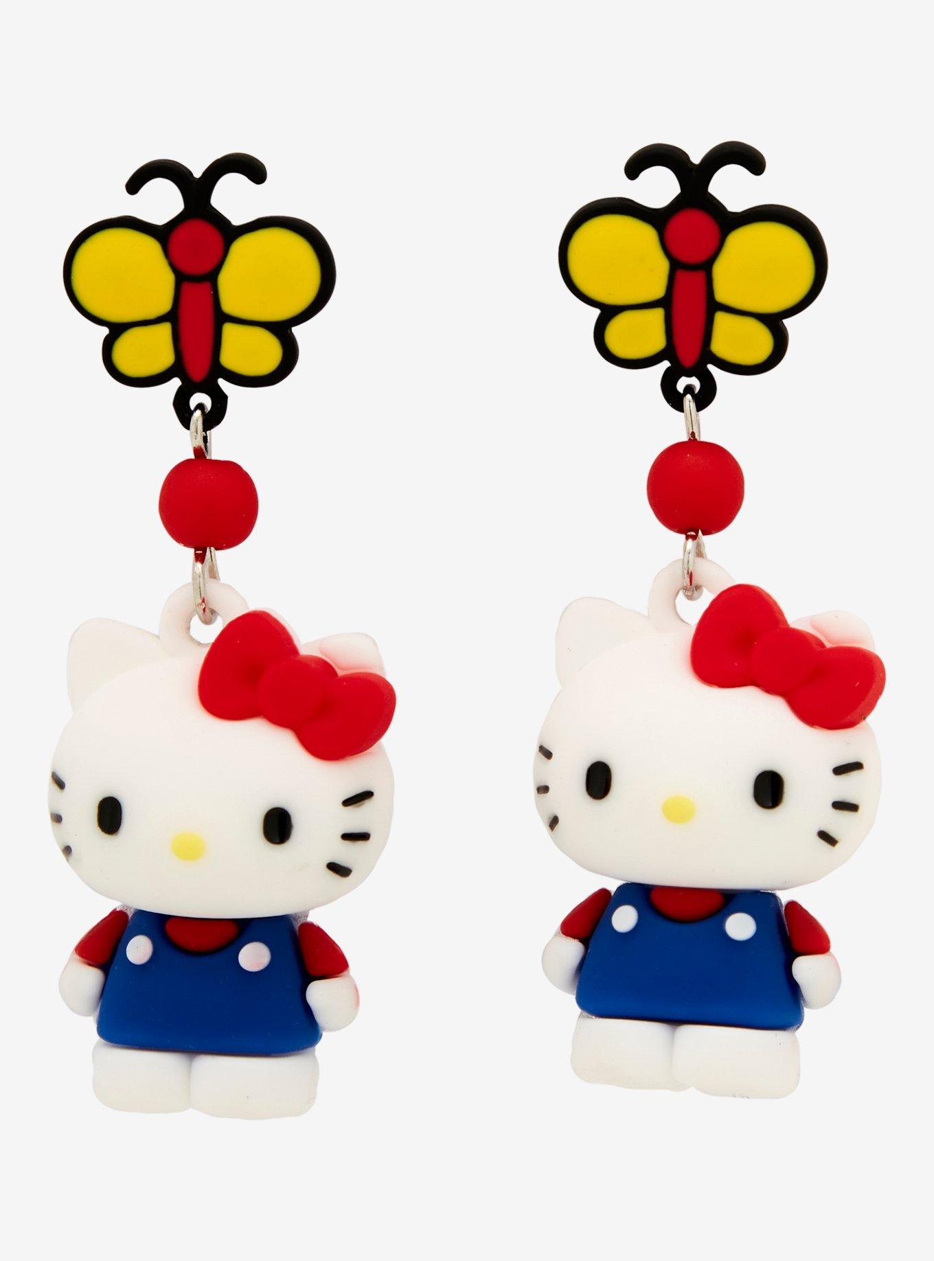 Sanrio Hello Kitty Butterfly Figural Earrings — BoxLunch Exclusive, , alternate