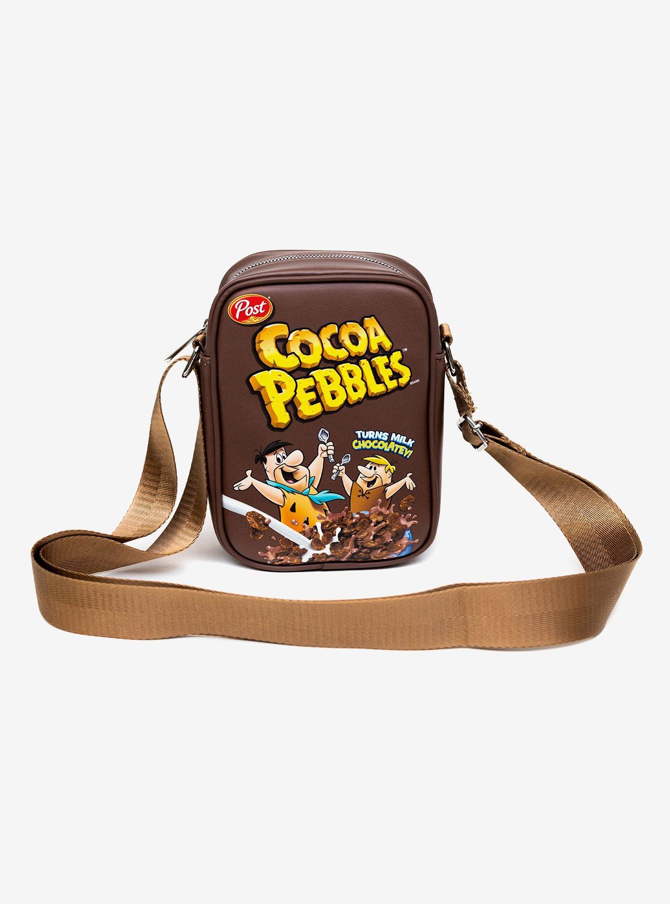 The Flintstones Cocoa Pebbles Fred Barney Cereal Box Replica Crossbody ...