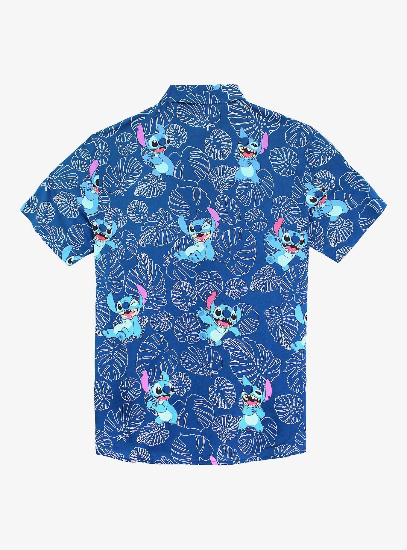 Disney Lilo & Stitch Stitch Plants Woven Button-Up, MULTI, alternate