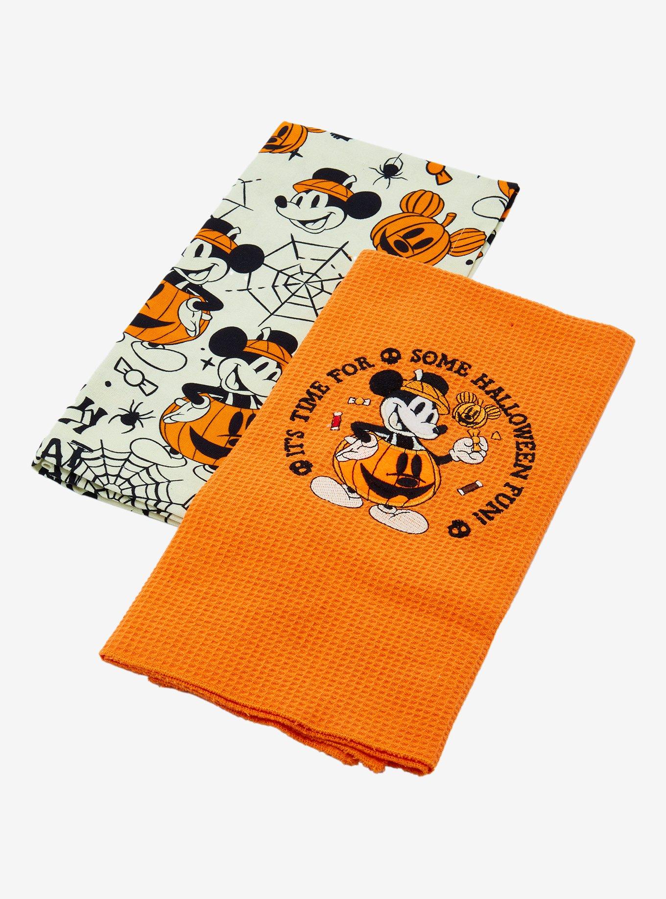 Disney Mickey Mouse Halloween Pumpkin Kitchen Towel Set, , alternate