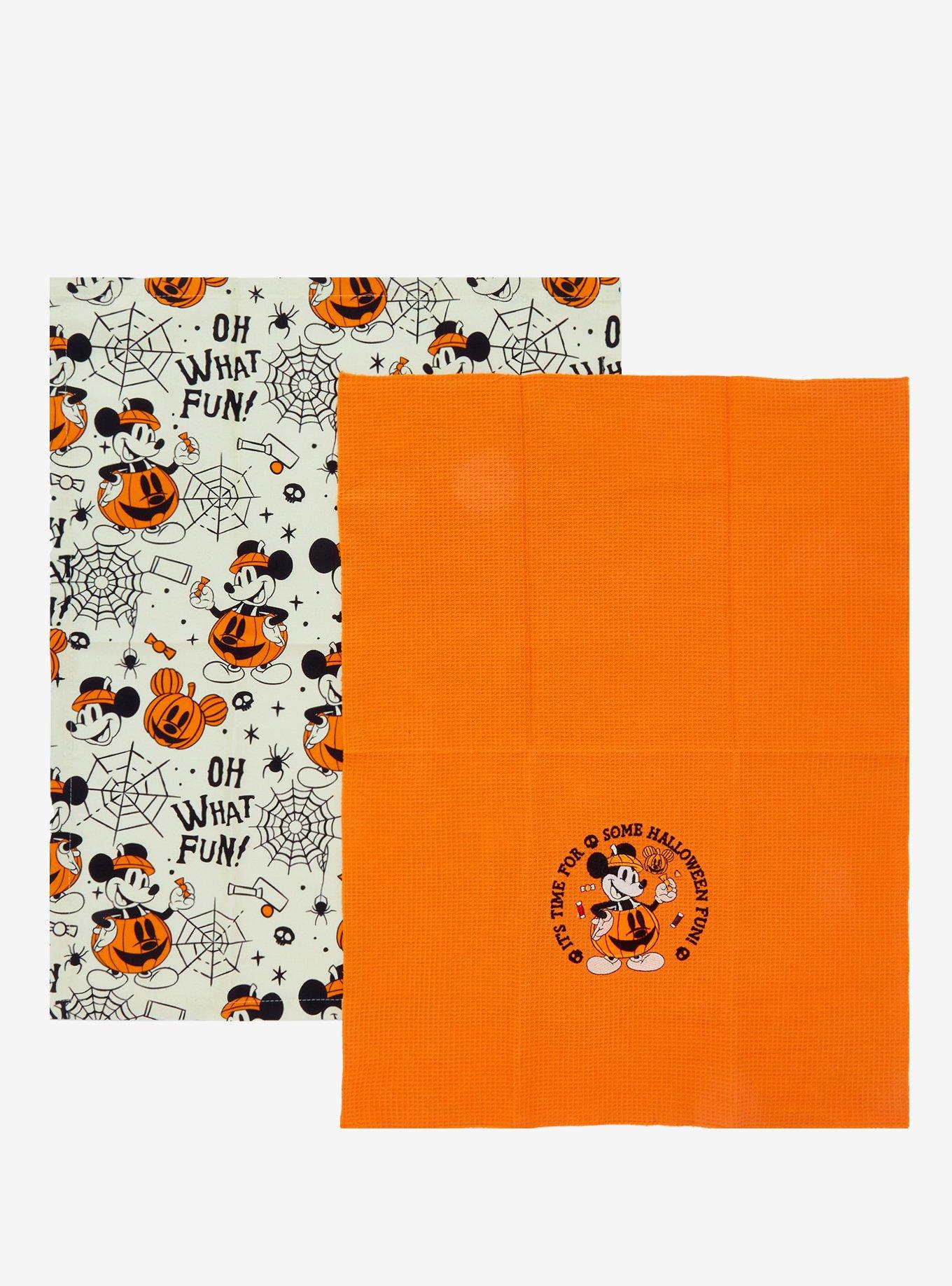 Disney Mickey Mouse Halloween Pumpkin Kitchen Towel Set, , alternate