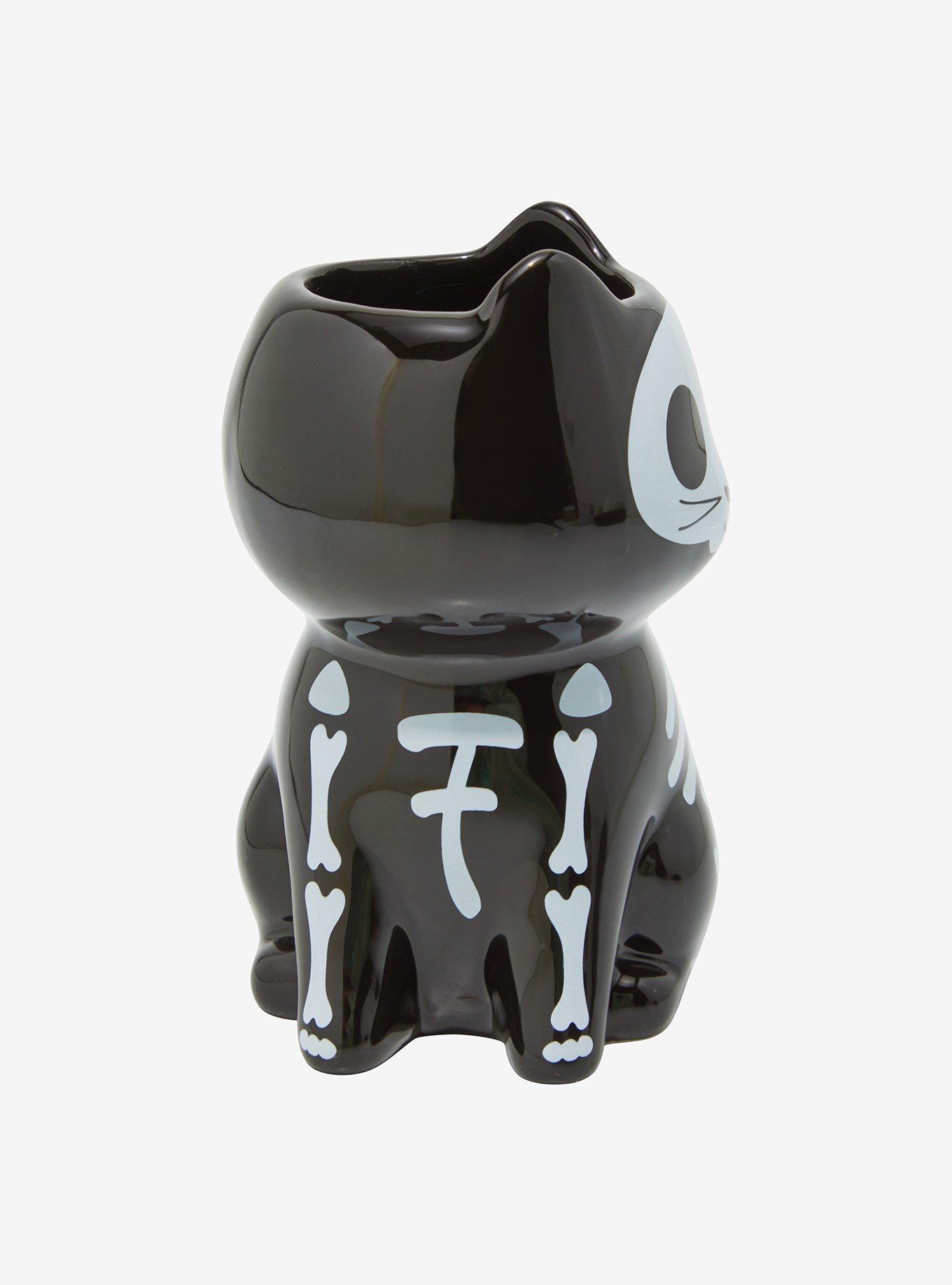 Cat Skeleton Figural Mug, , alternate
