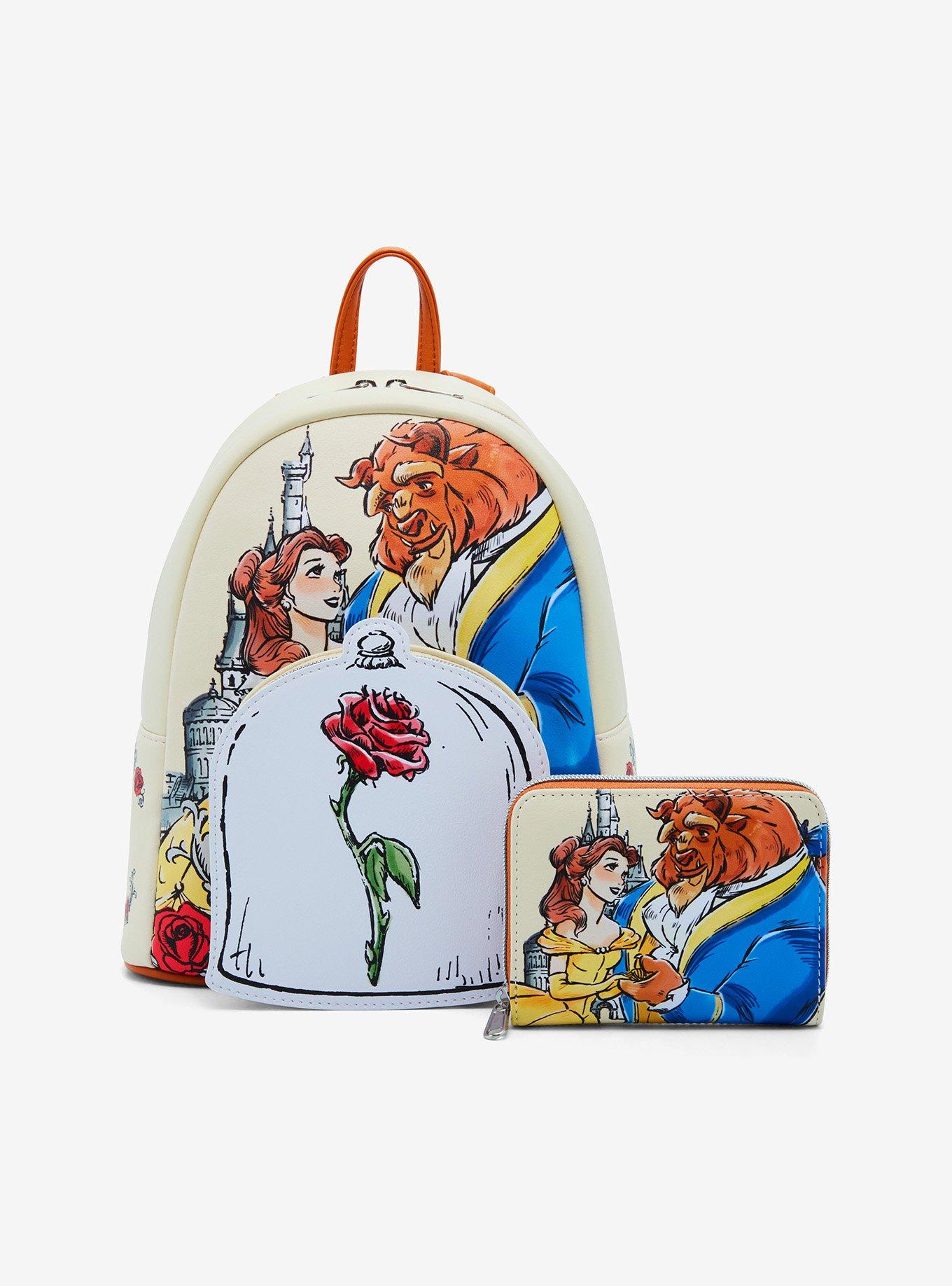 Loungefly Disney Beauty And The Beast Couple Rose Mini Backpack