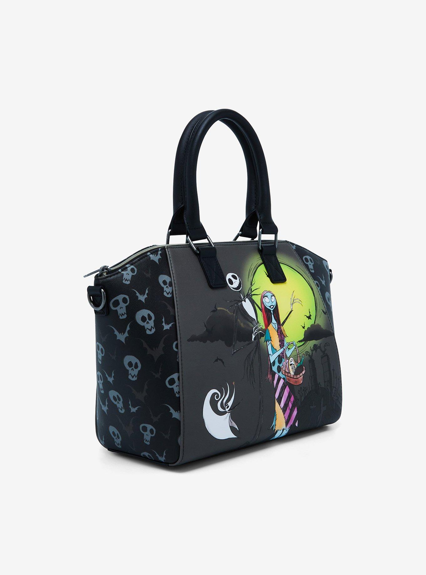 Loungefly The Nightmare Before Christmas Jack & Sally Picnic Satchel Bag Hot Topic Exclusive, , alternate