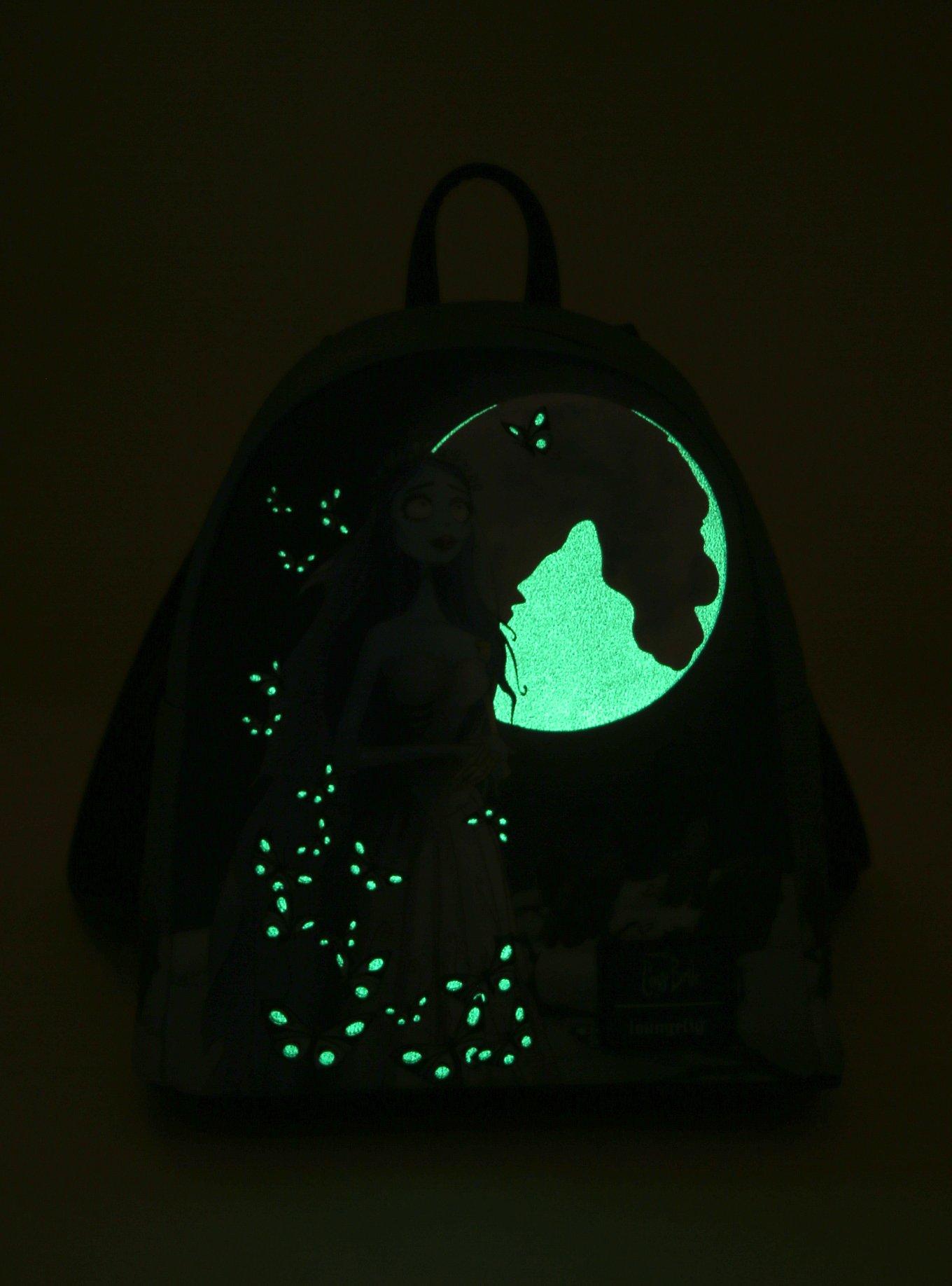 Loungefly Corpse Bride Emily Butterflies Glow-In-The-Dark Mini Backpack