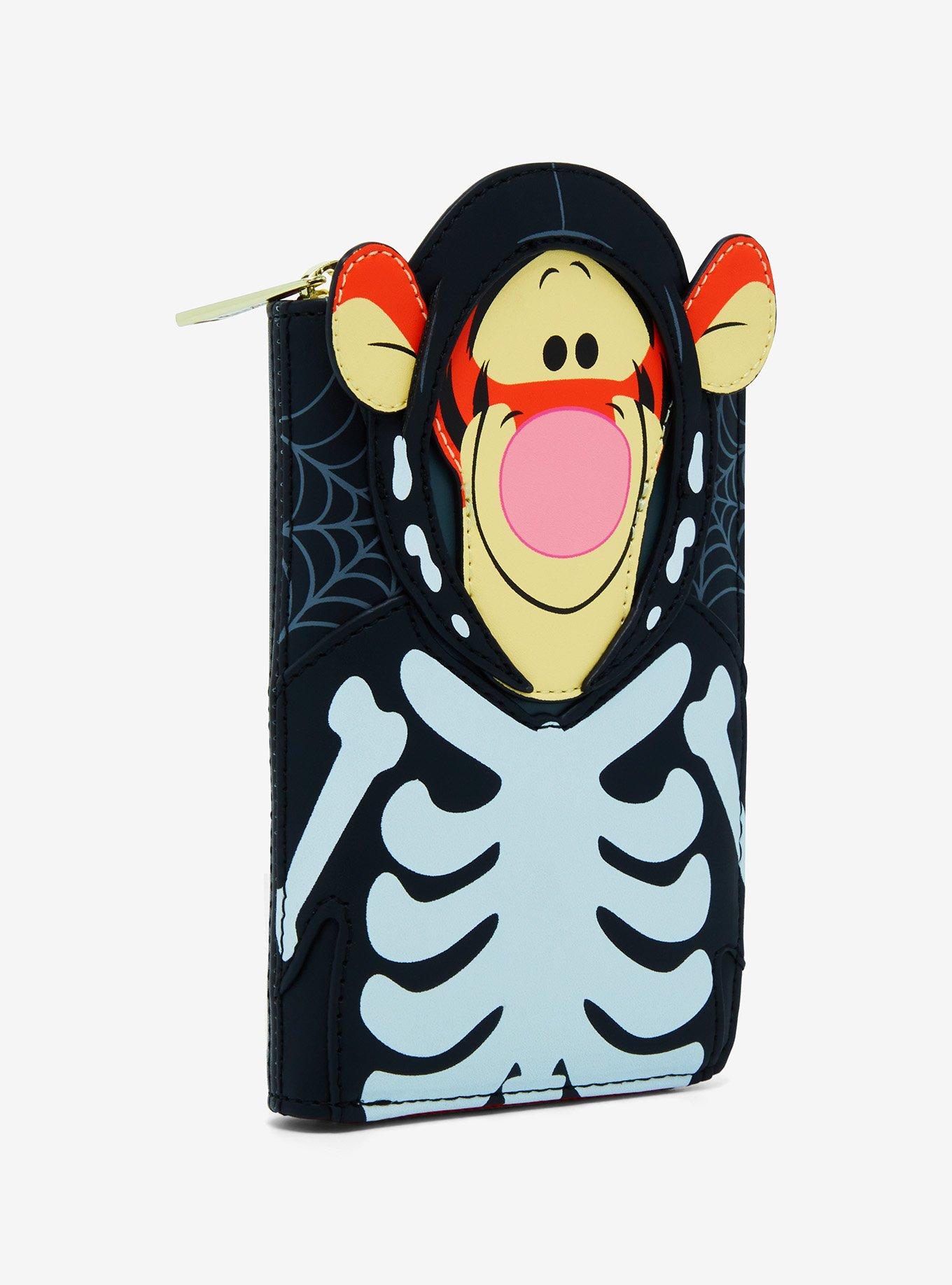 Loungefly Disney Winnie The Pooh Tigger Skeleton Glow-In-The-Dark Zipper Wallet