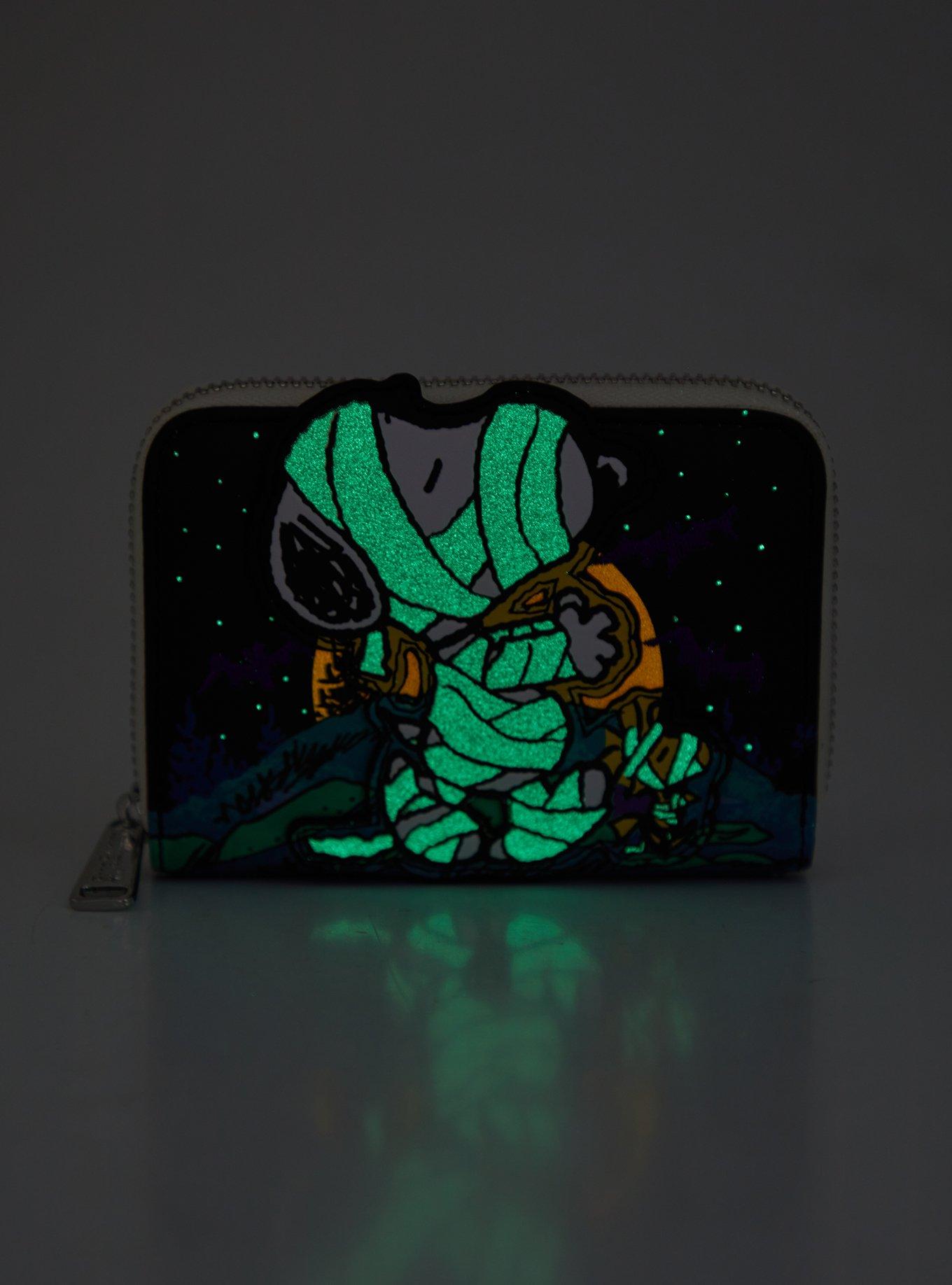 Peanuts Snoopy Mummy Glow-In-The-Dark Mini Zipper Wallet, , alternate