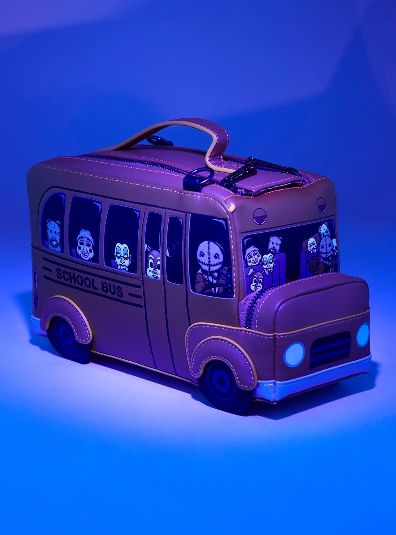 Loungefly Trick 'R Treat School Bus Glow-In-The-Dark Figural Crossbody Bag, , alternate
