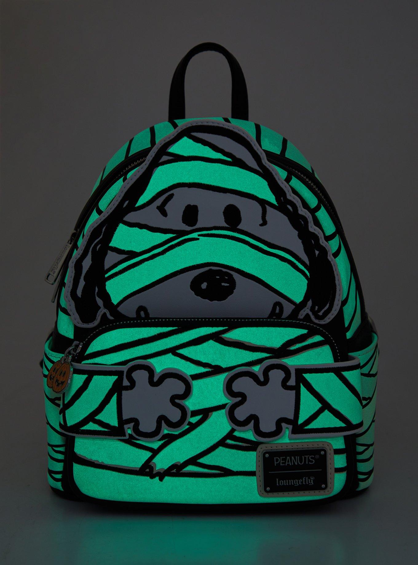 Peanuts Snoopy Mummy Glow-In-The-Dark Figural Mini Backpack