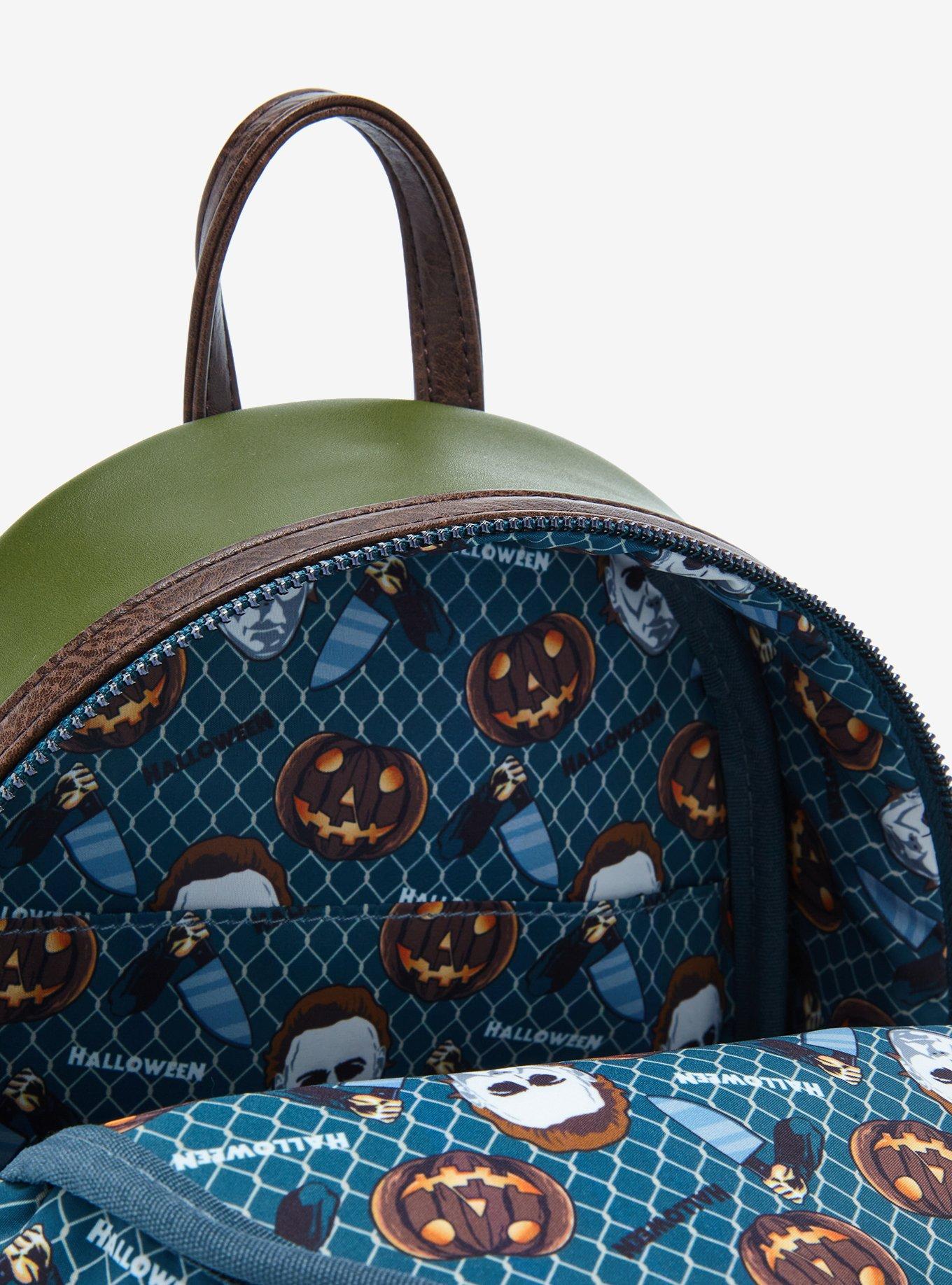 Loungefly Halloween Glow-In-The-Dark Mini Backpack With Knife Coin Pouch, , alternate