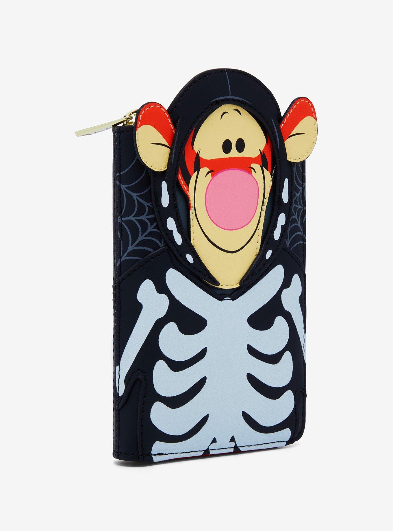 Loungefly Disney Winnie the Pooh Tigger Skeleton Costume Glow-In-The-Dark Mini Zipper Wallet, , alternate