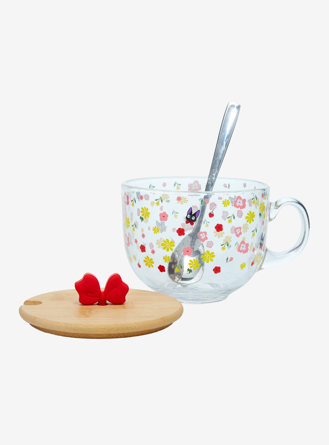 Studio Ghibli® Kiki's Delivery Service Jiji Lidded Glass Mug With Spoon, , alternate