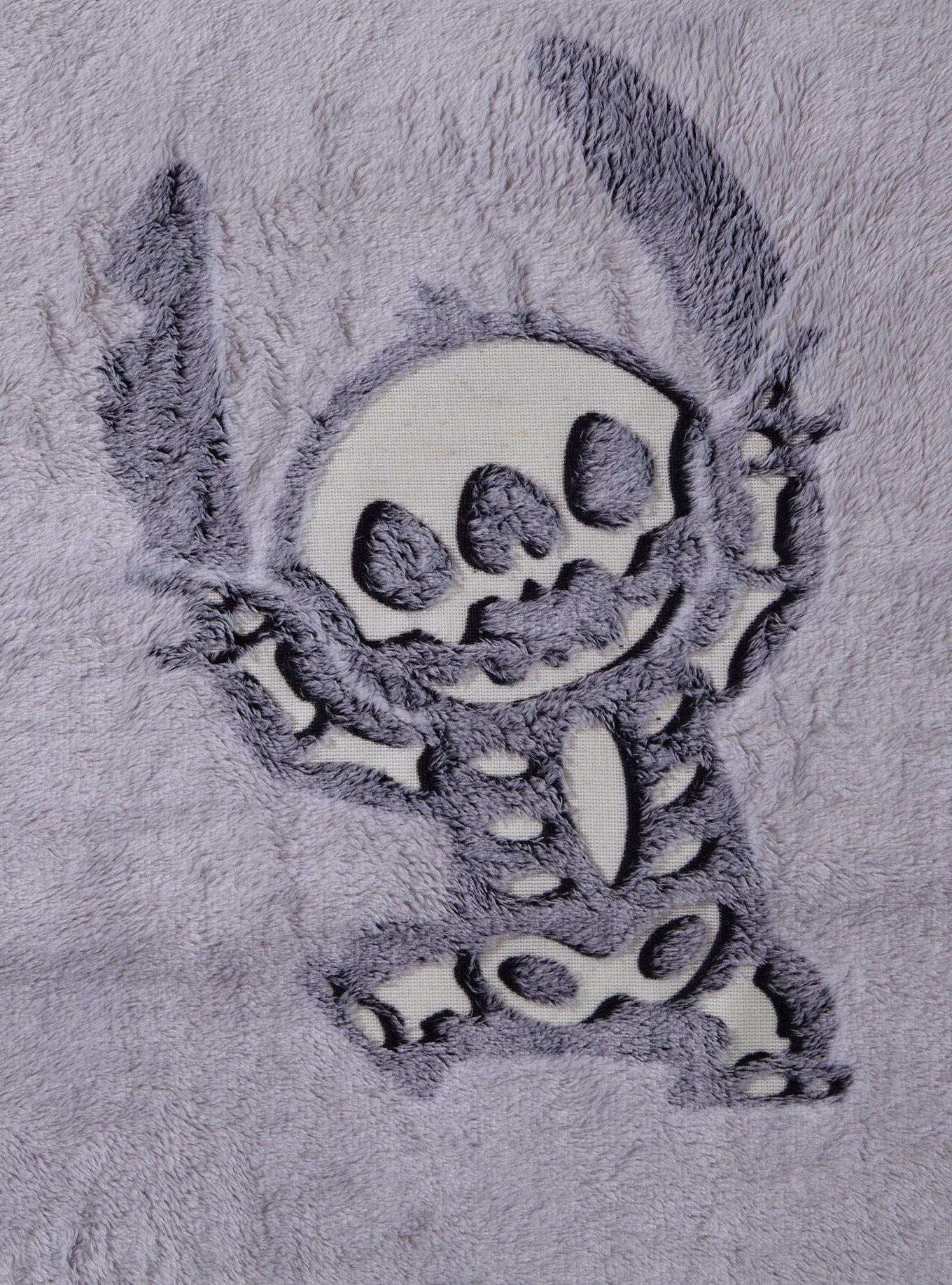 Disney Stitch Skeleton Glow-In-The-Dark Throw Blanket, , alternate
