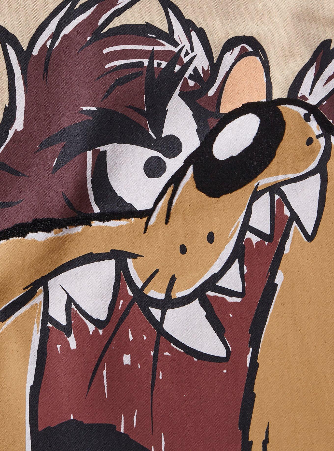 Looney Tunes Taz Flocked T-Shirt, SAND, alternate