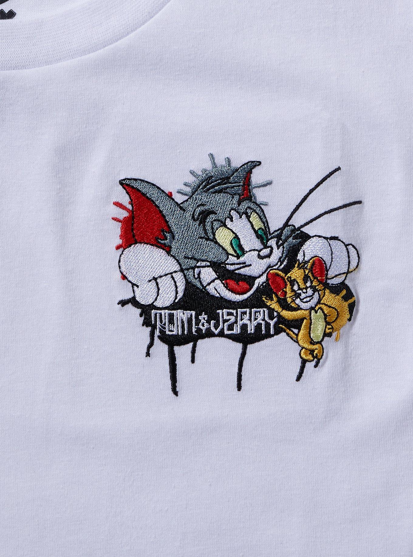 Tom And Jerry Graffiti Embroidery T-Shirt, , hi-res