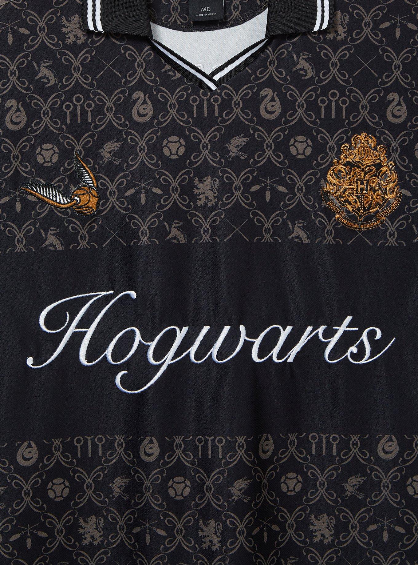 Harry Potter Hogwarts Symbols Allover Print Soccer Jersey - BoxLunch Exclusive, BLACK, alternate
