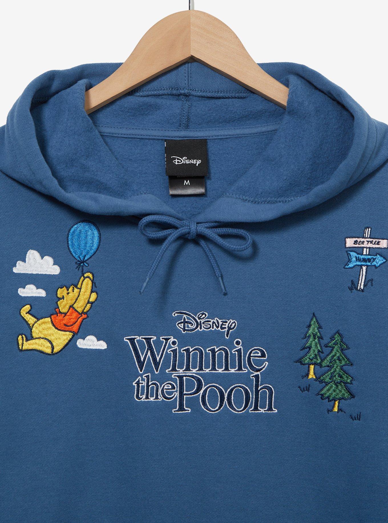 Disney Winnie the Pooh Embroidered Characters Hoodie - BoxLunch Exclusive, NAVY, alternate