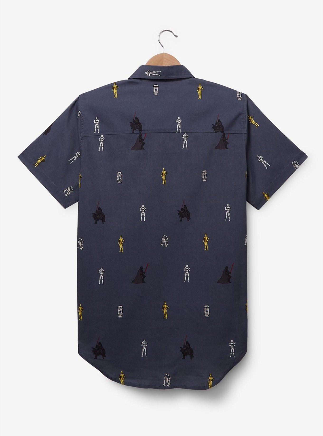 Star Wars Characters Allover Print Woven Button-Up Top - BoxLunch Exclusive