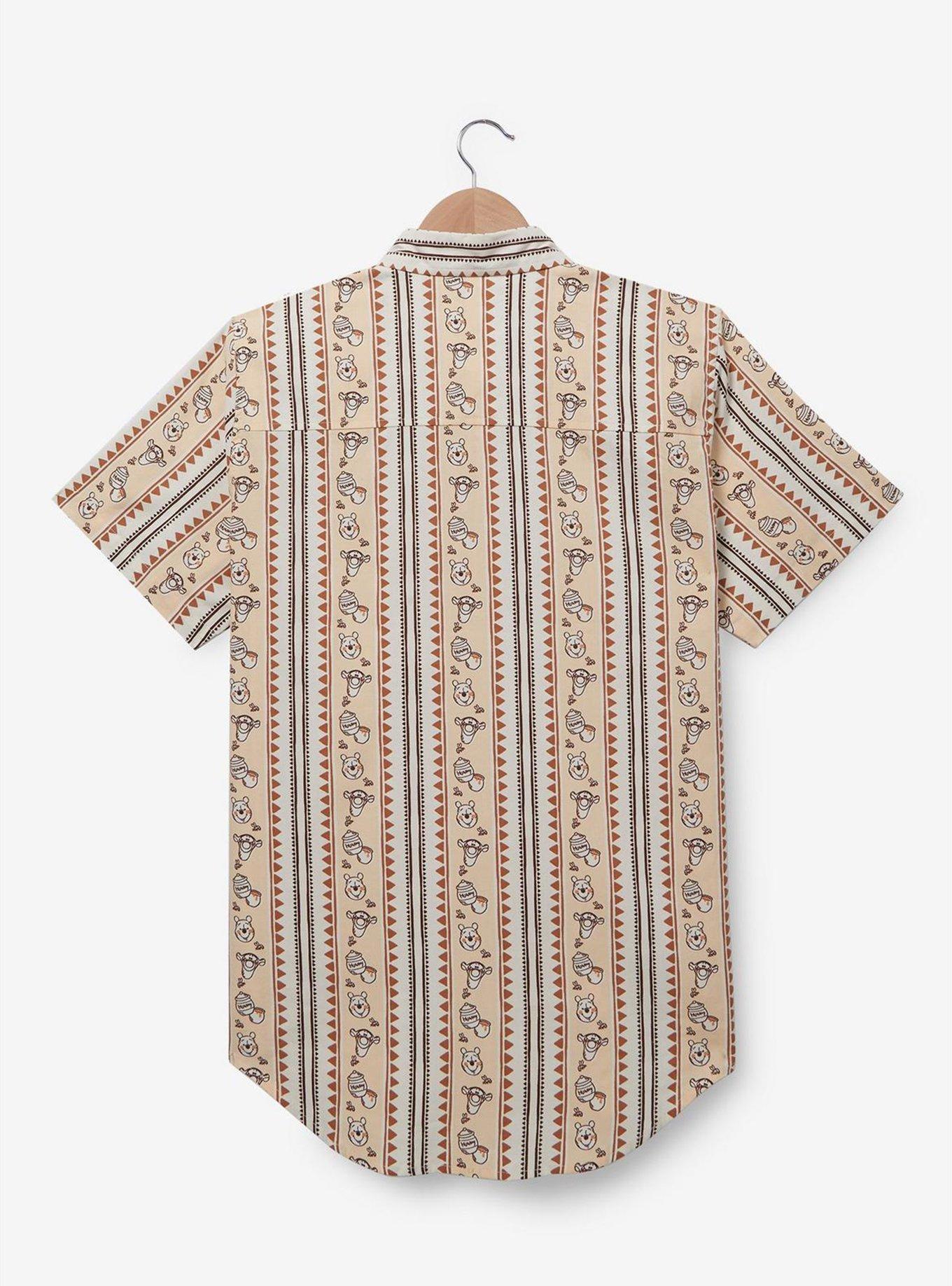 Disney Winnie the Pooh Tigger and Pooh Bear Striped Woven Shirt &mdash; BoxLunch Exclusive, ORANGE, alternate
