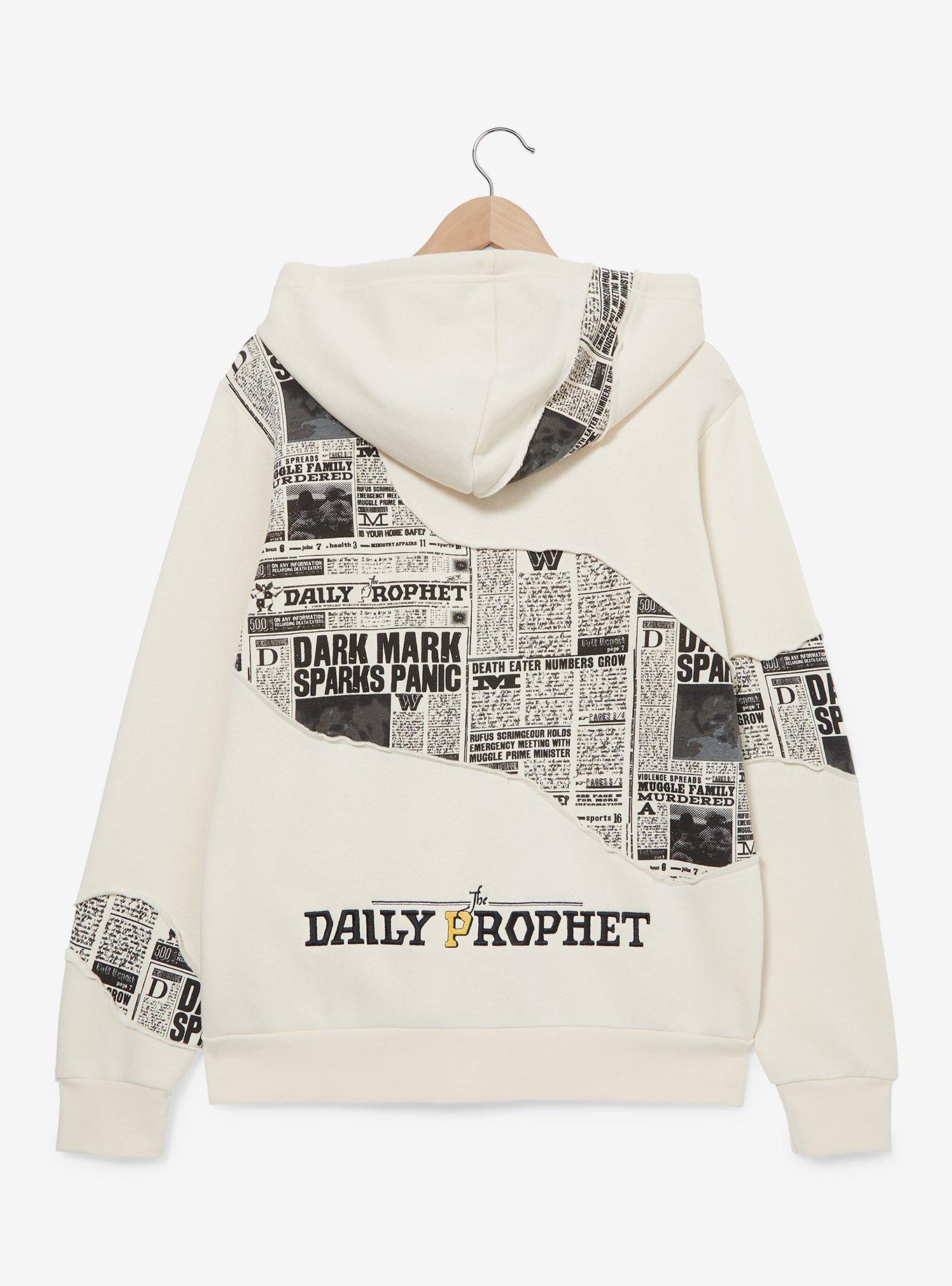 Harry Potter The Daily Prophet Articles Zippered Hoodie — BoxLunch Exclusive, , alternate