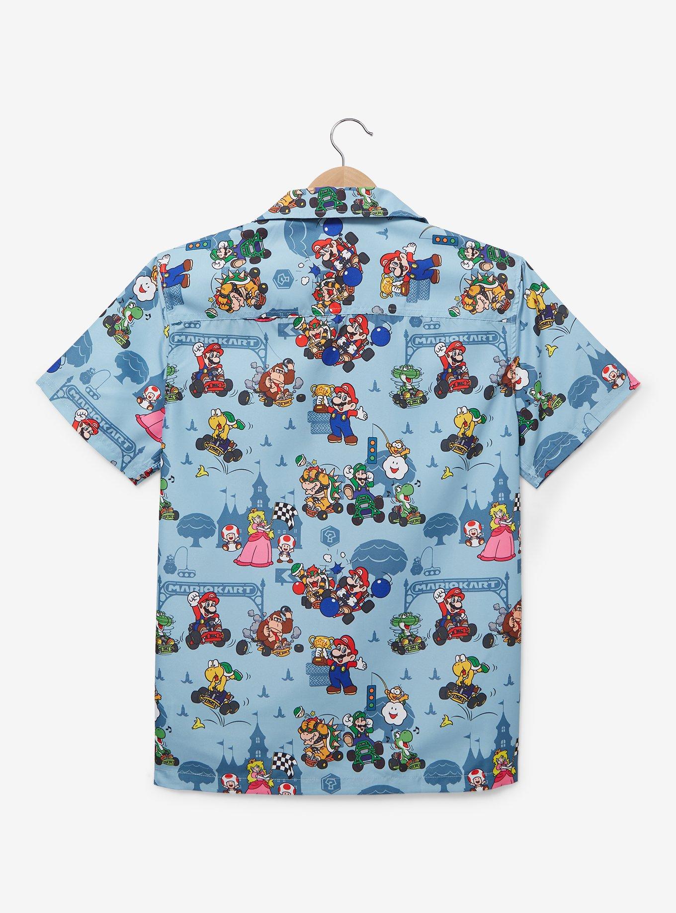 OppoSuits Nintendo Mario Kart Characters Allover Print Woven Button-Up - BoxLunch Exclusive, , hi-res