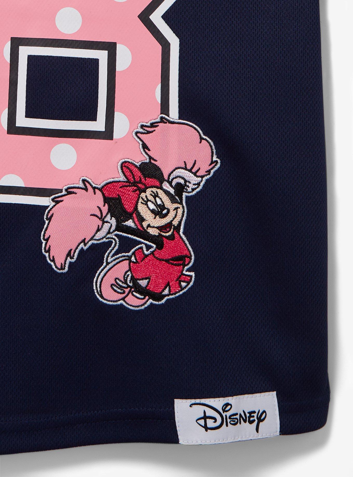 Disney Minnie Mouse Cropped Women's Football Jersey - BoxLunch Exclusive, NAVY, alternate