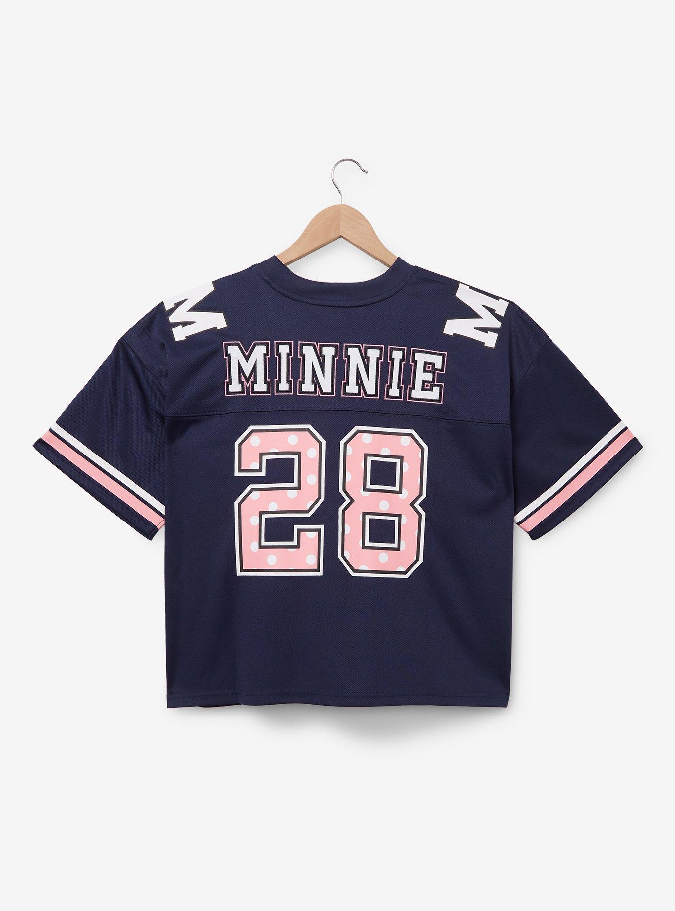 Disney Minnie Mouse Cropped Women's Plus Football Jersey - BoxLunch Exclusive