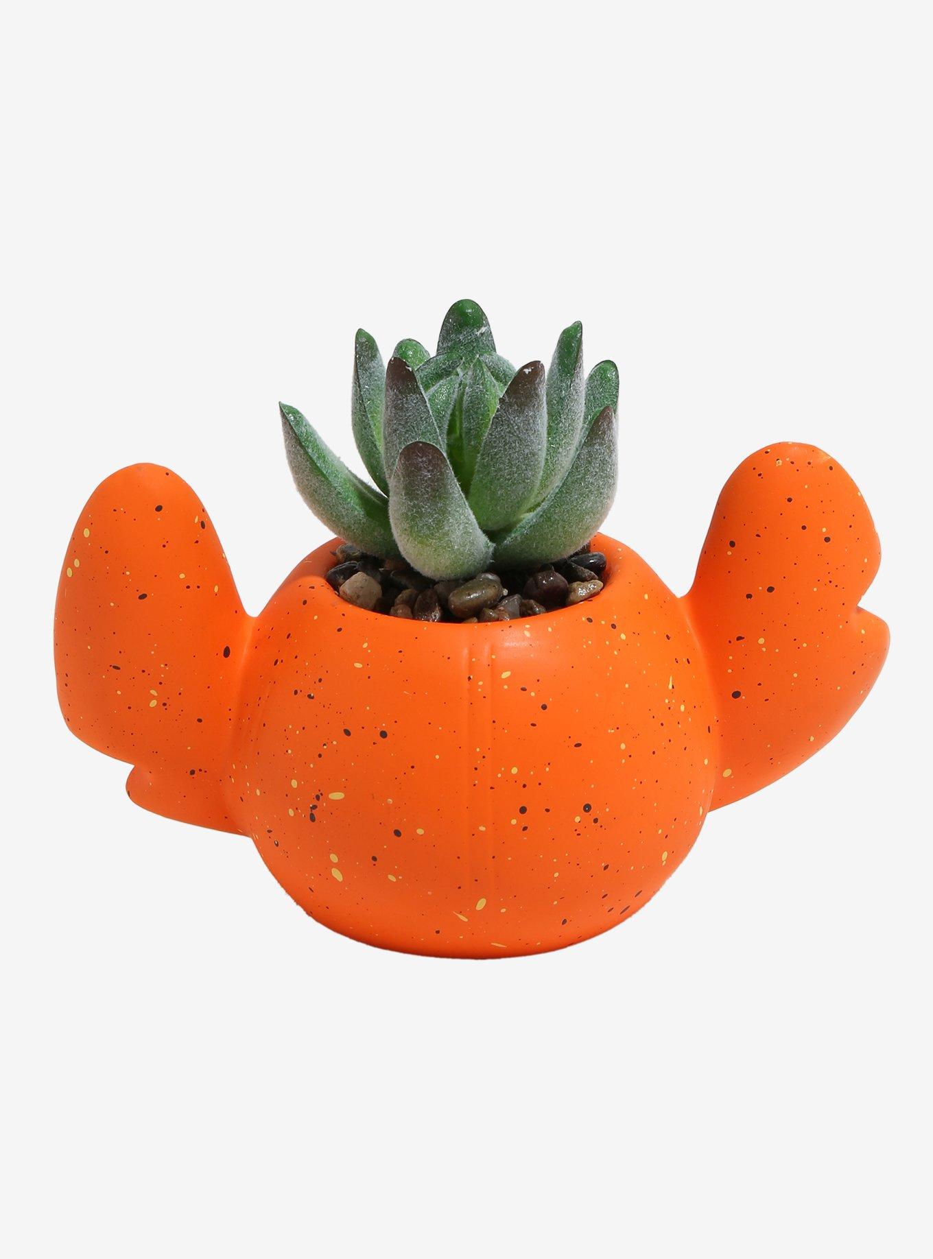 Disney Stitch Pumpkin Light-Up Faux Succulent Planter, , alternate