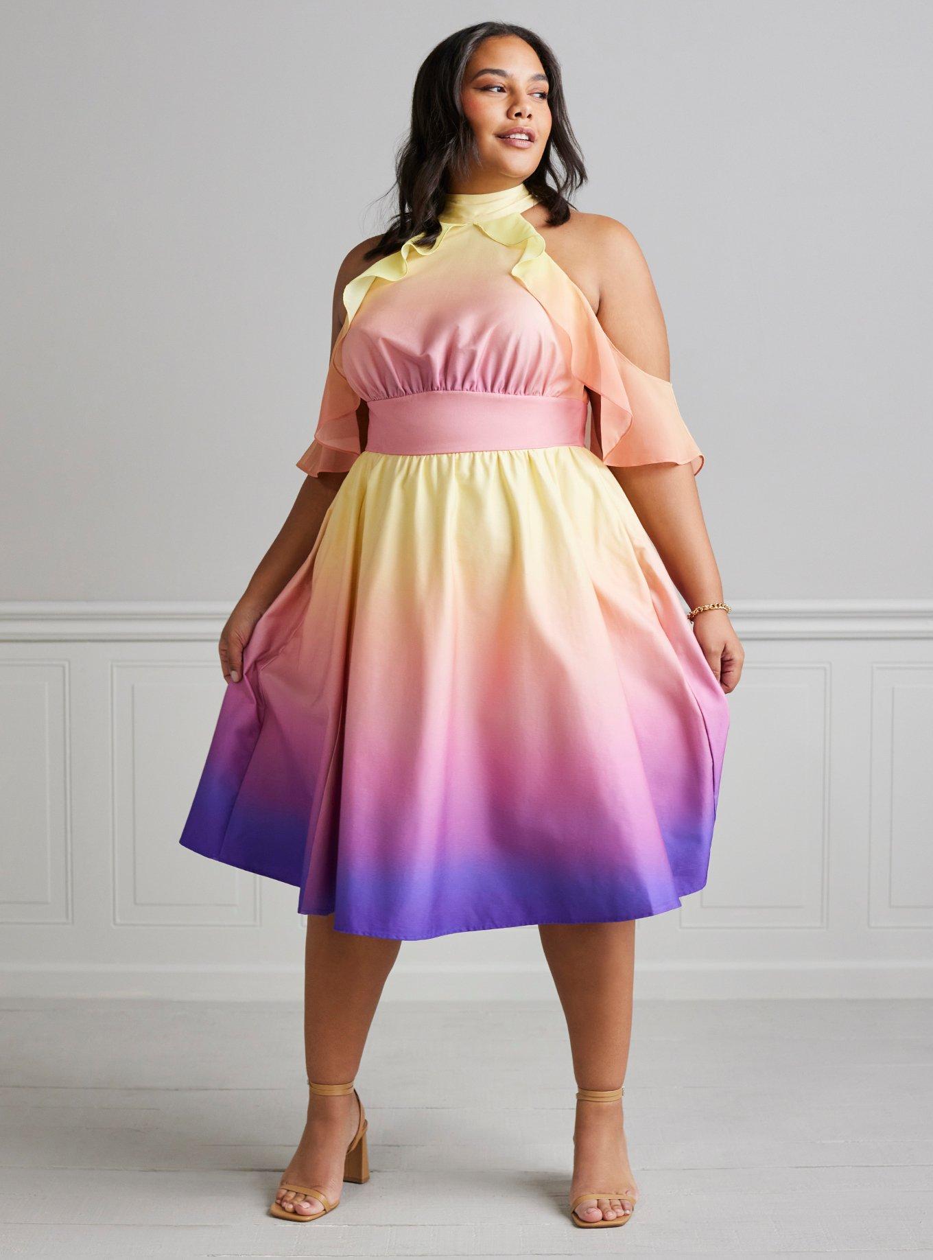 Her Universe Star Wars Padme Ombre Lake Halter Dress Plus Size Her Universe Exclusive, , hi-res