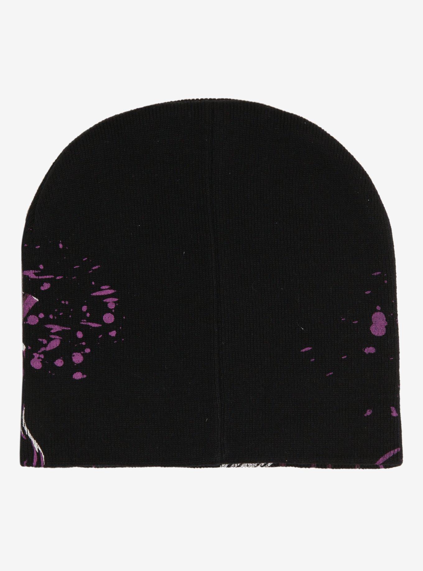 Ghost Face Purple Print Beanie, , alternate