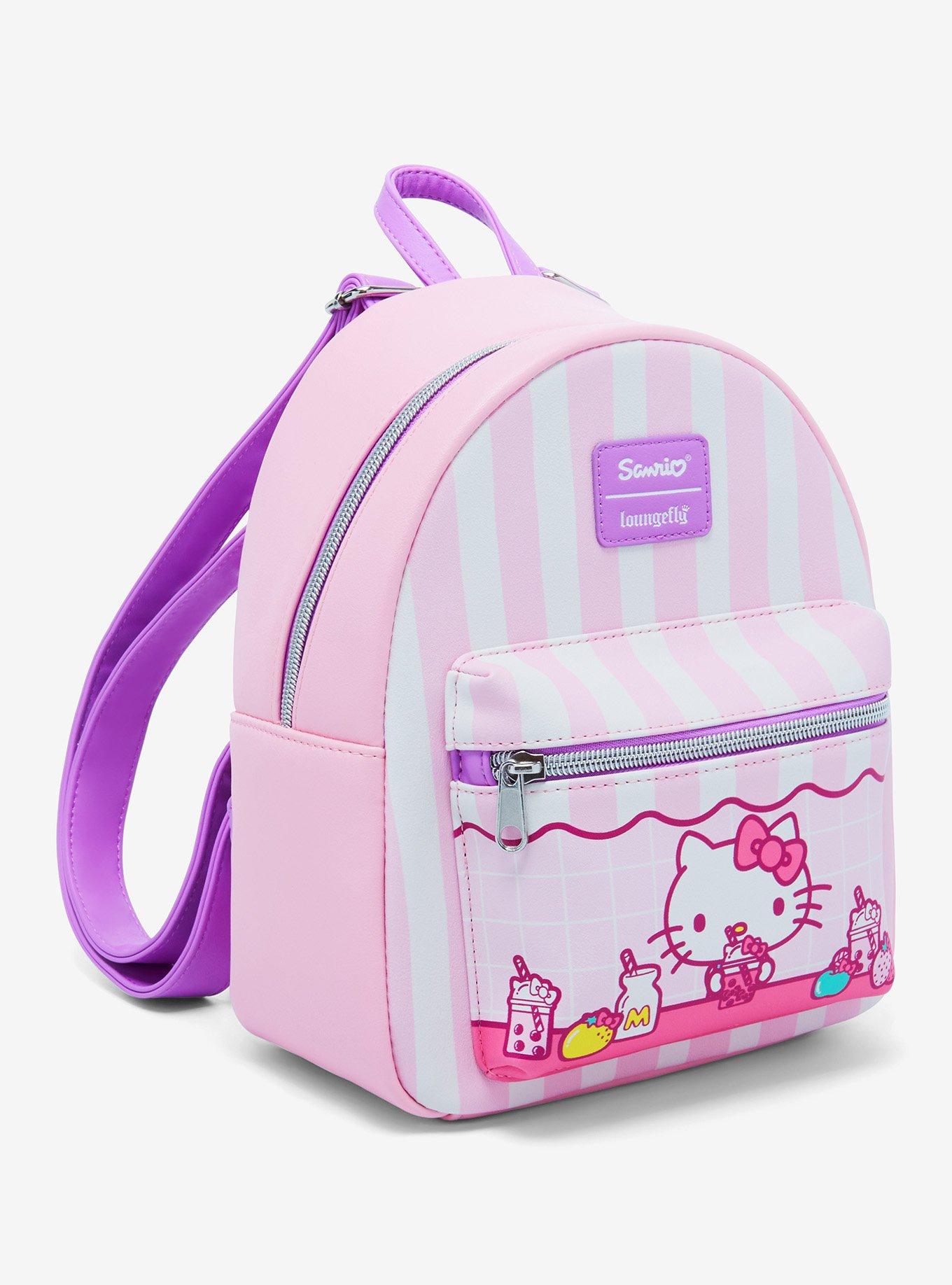 Loungefly Hello Kitty Sweets Pink Stripe Mini Backpack, , hi-res