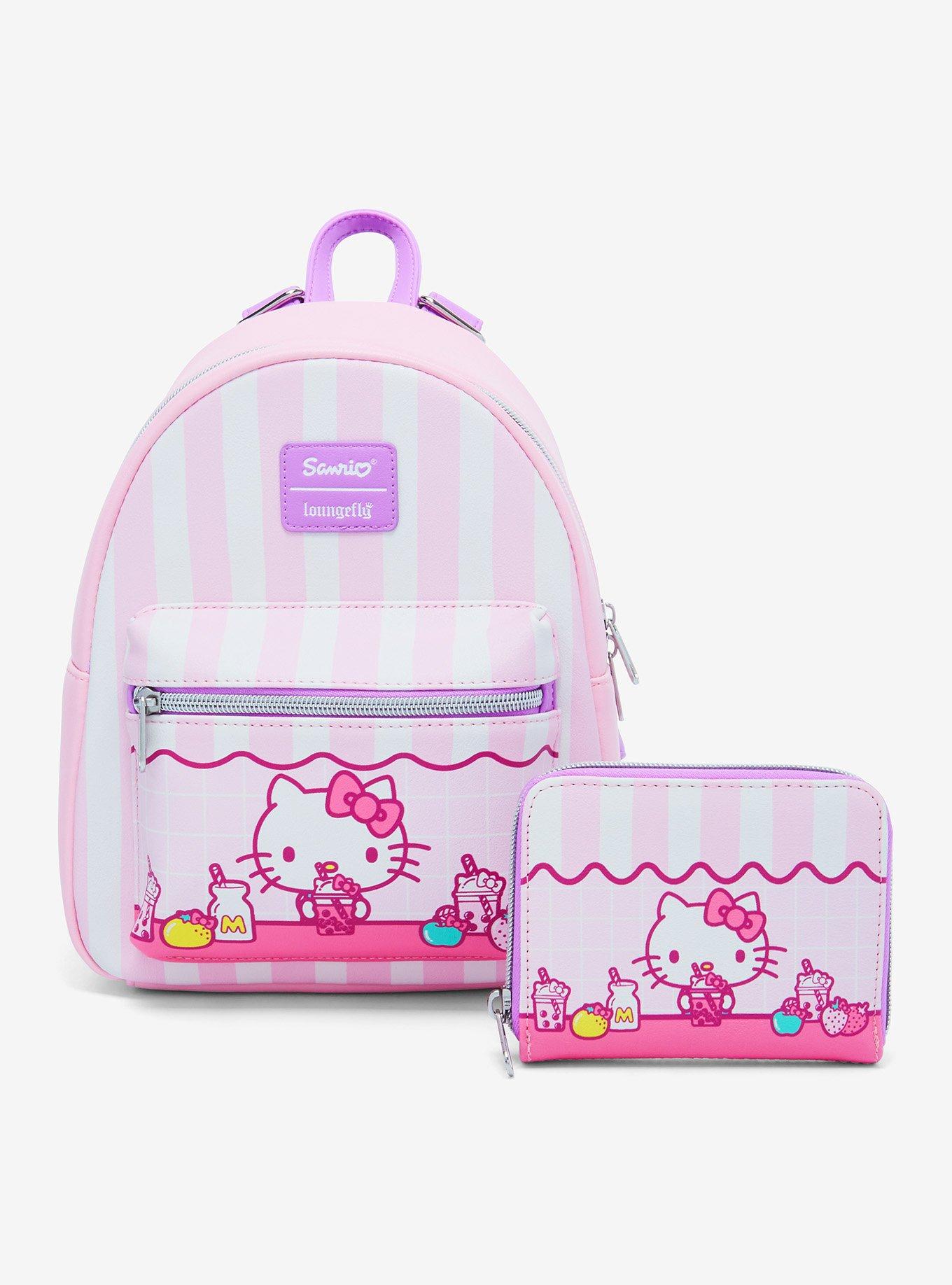 Loungefly Hello Kitty Sweets Pink Stripe Mini Backpack