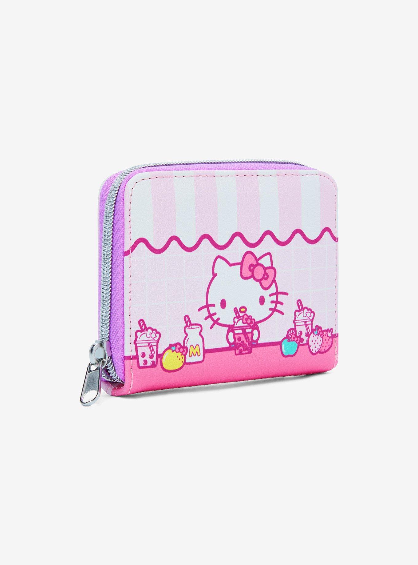 Loungefly Hello Kitty Sweets Pink Stripe Mini Zipper Wallet